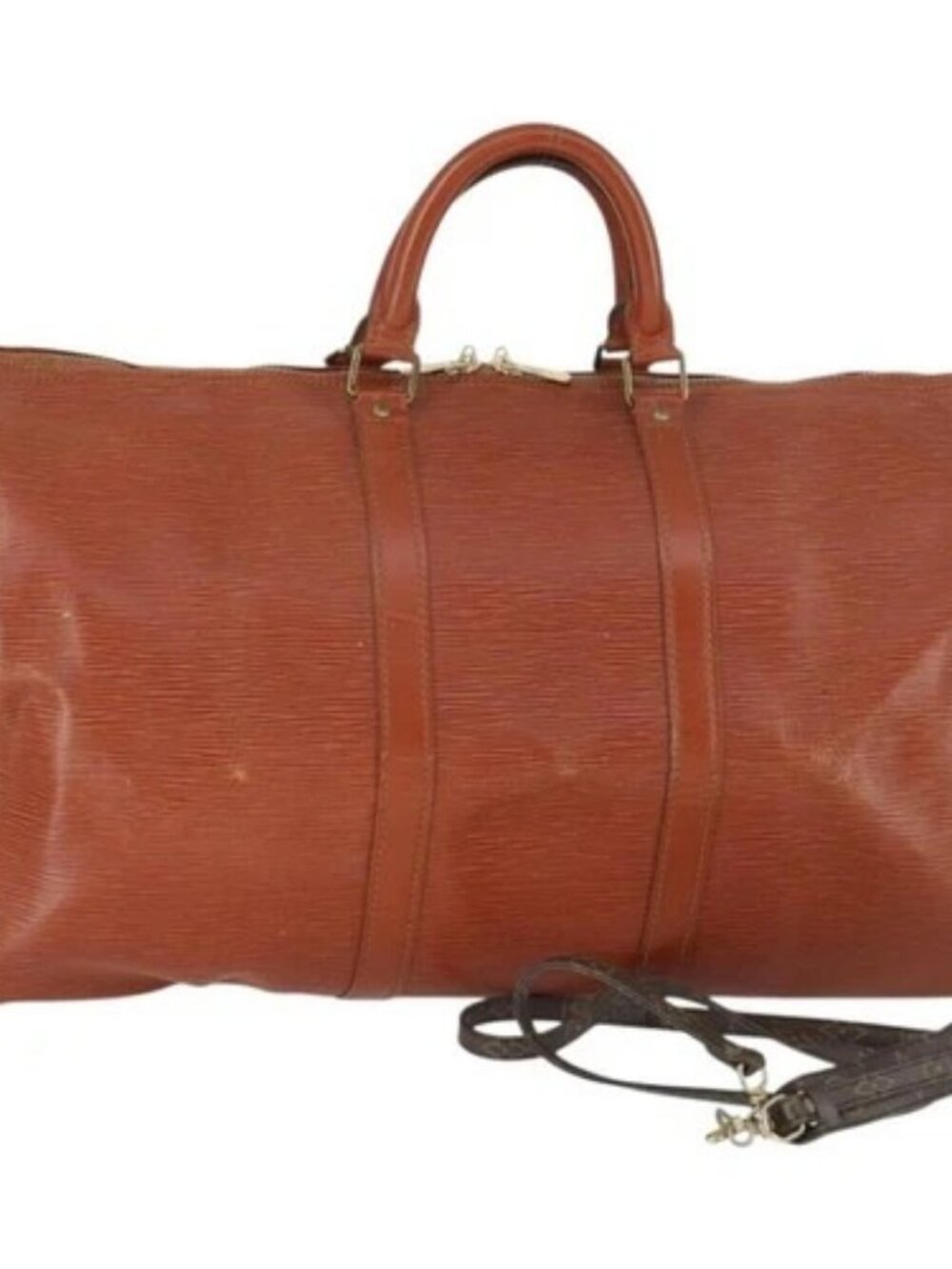 LOUIS VUITTON Epi Monogram Shoulder Strap Boston Bag 2 Set Brown LV Auth bs32354 - Picture 1 of 14